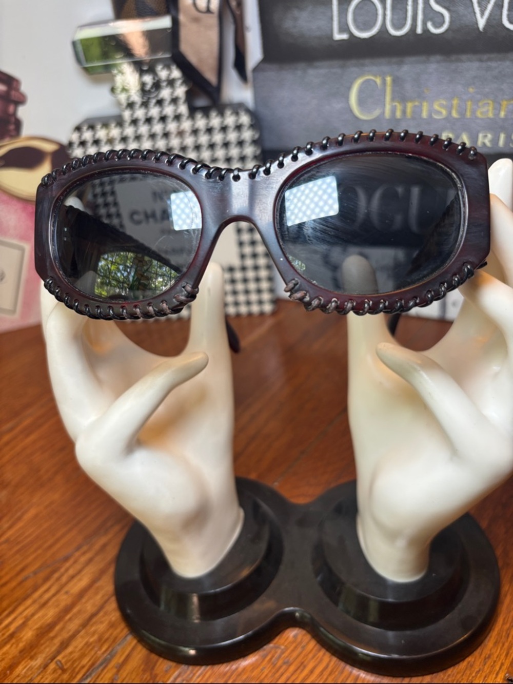 Burberry B4120-Q 3322/13 Tortoise Whipstitched Oversized Sunglasses